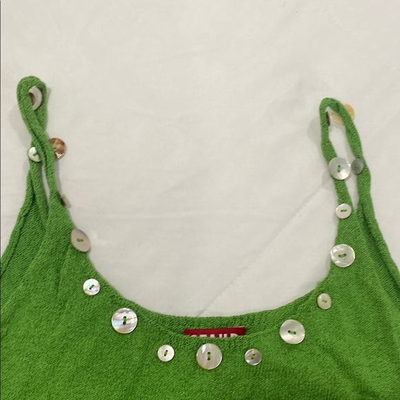 STAUD,Green Sleeveless Top with Button Accents USED - Picture 3 of 8
